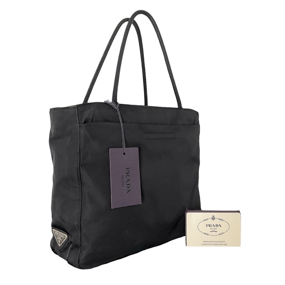 Prada 1999 black Tessuto nylon metro small tote bag vintage rare
